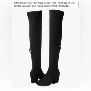 Faux Suede over the knee Boots